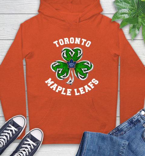 NHL Toronto Maple Leafs Three Leaf Clover St Patrick's Day Hockey Sports Hoodie 4