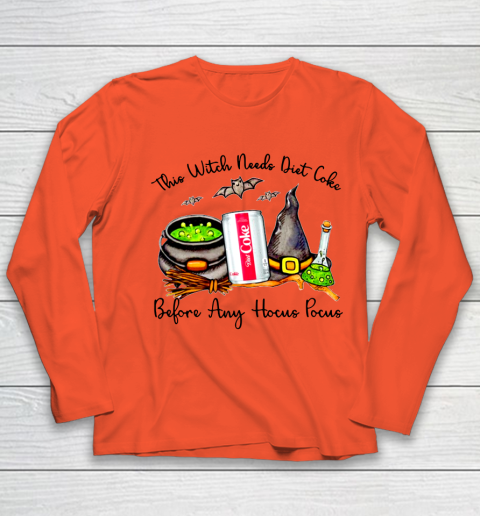 Hocus Pocus Halloween  This Witch Need Diet Coke Youth Long Sleeve 2