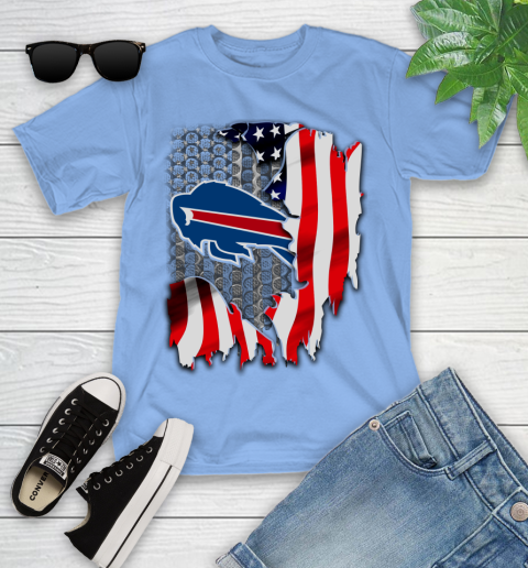 Buffalo Bills NFL Football American Flag Youth T-Shirt 15
