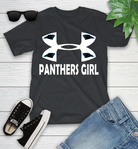 NFL Carolina Panthers Girl Under Armour Football Sports Youth T-Shirt