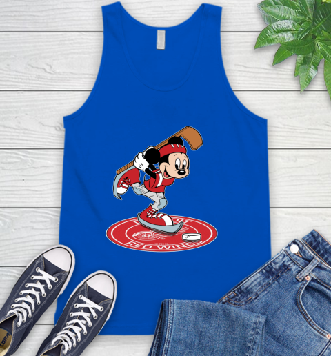 NHL Hockey Detroit Red Wings Cheerful Mickey Disney Shirt Tank Top 5
