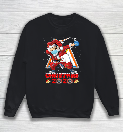 Miami Marlins Funny Santa Claus Dabbing Christmas 2020 MLB Sweatshirt