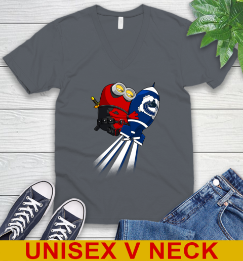 NHL Hockey Vancouver Canucks Deadpool Minion Marvel Shirt V-Neck T-Shirt 4