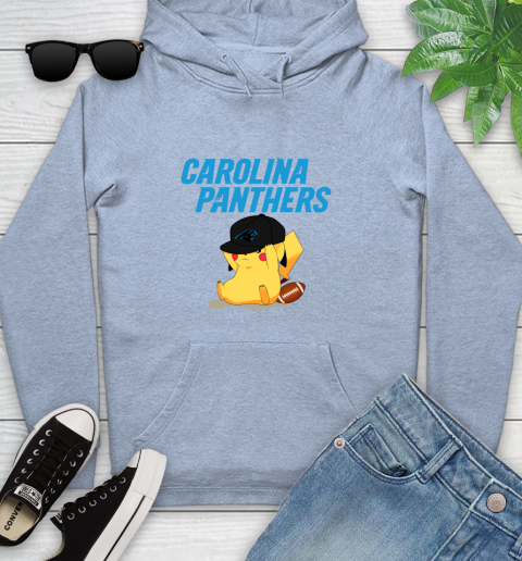 NFL Pikachu Football Sports Carolina Panthers Youth Hoodie 10