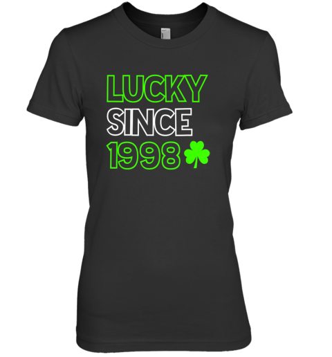 22nd Birthday St Patricks Lucky Since 1998 22 Years Old Premium Women's T-Shirt