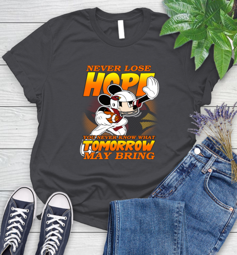 Atlanta Falcons NFL Football Mickey Disney Never Lose Hope (2) Women's T-Shirt 8
