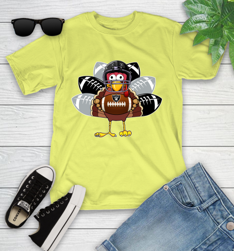 Oakland Raiders Turkey Thanksgiving Day Youth T-Shirt 8