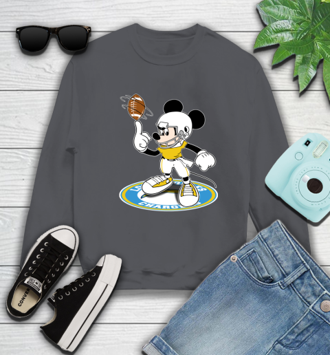 NFL Football Los Angeles Chargers Cheerful Mickey Disney Shirt Sweatshirt 6