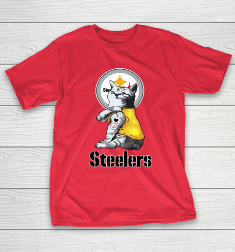 NFL Football My Cat Loves Pittsburgh Steelers T-Shirt 9