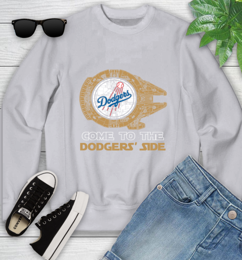 MLB Come To The Los Angeles Dodgers Side Star Wars Baseball Sports Youth Sweatshirt 4 MLB Come To The Los Angeles Dodgers Side Star Wars Baseball Sports Youth Sweatshirt - Image 4