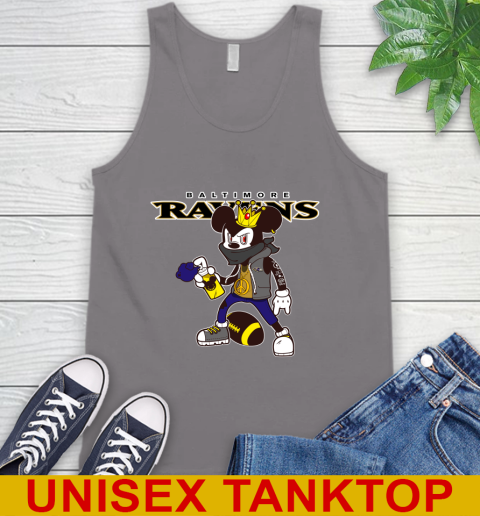 Baltimore Ravens NFL Football Mickey Peace Sign Sports Tank Top 7
