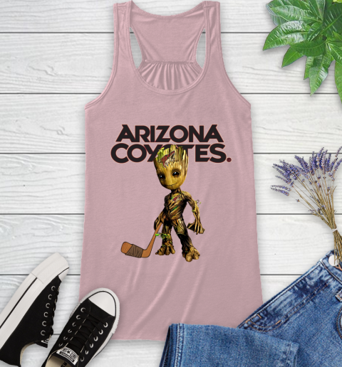 Arizona Coyotes NHL Hockey Groot Marvel Guardians Of The Galaxy Racerback Tank 11