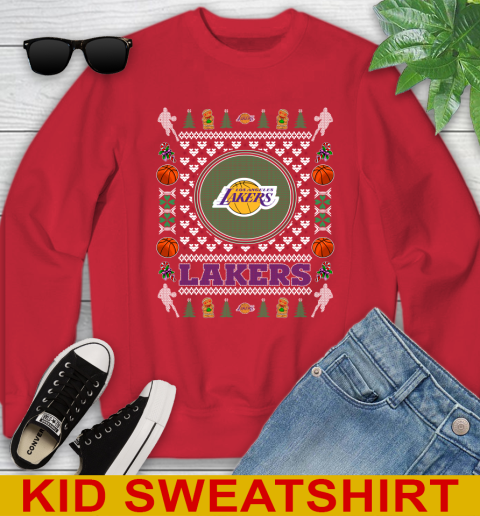 Los Angeles Lakers Merry Christmas NBA Basketball Loyal Fan Youth Sweatshirt 7