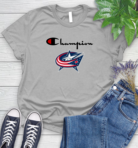 NHL Hockey Columbus Blue Jackets Champion Shirt Women's T-Shirt 3