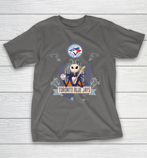 MLB Toronto Blue Jays Baseball Jack Skellington Halloween T-Shirt 8