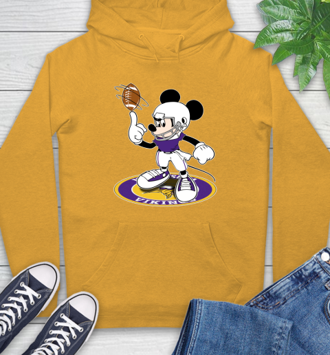 NFL Football Minnesota Vikings Cheerful Mickey Disney Shirt Hoodie 3