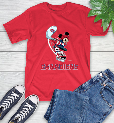 NHL Hockey Montreal Canadiens Cheerful Mickey Mouse Shirt T-Shirt 11