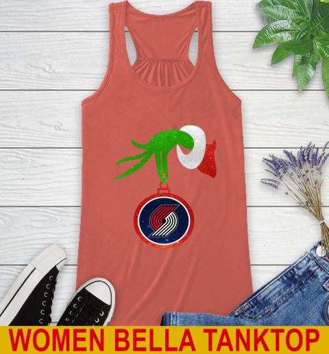 Portland Trail Blazers Grinch Merry Christmas NBA Basketball Racerback Tank 4
