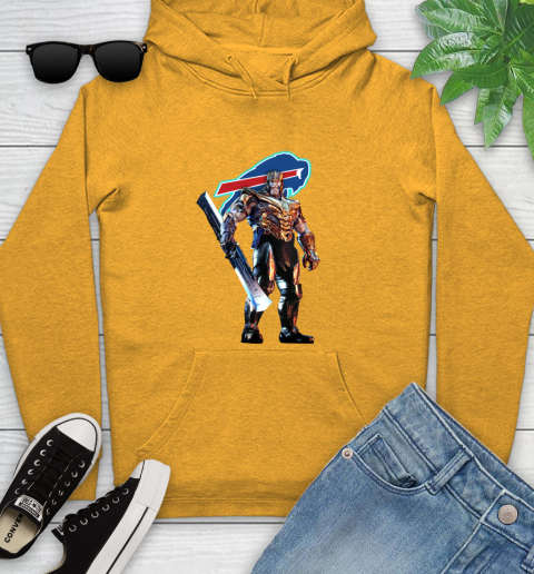 NFL Thanos Gauntlet Avengers Endgame Football Buffalo Bills Youth Hoodie 3