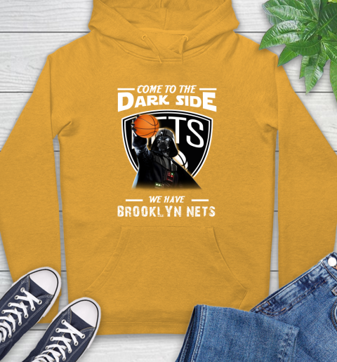 NBA Come To The Dark Side We Have Brooklyn Nets Star Wars Darth Vader Basketball Hoodie 2