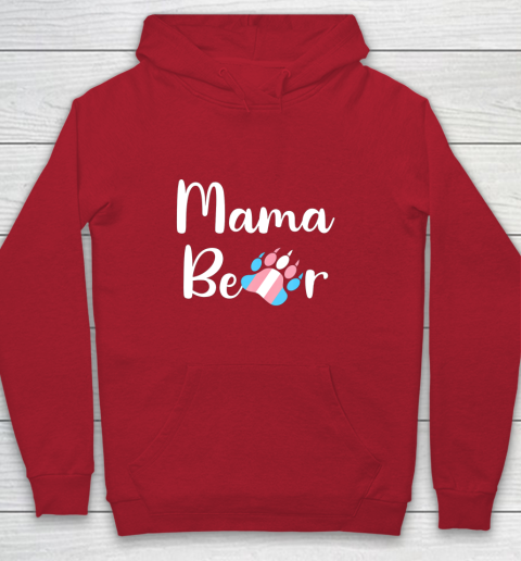 Mama Bear Transgender Mom T Shirt Trans Pride Gift Youth Hoodie 7