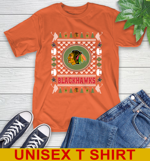 Chicago Blackhawks Merry Christmas NHL Hockey Loyal Fan T-Shirt 4