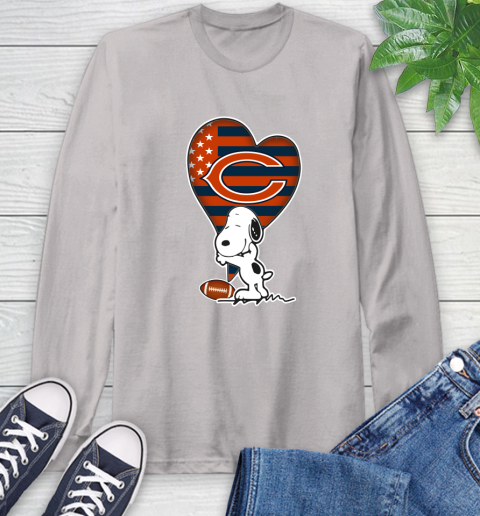 Chicago Bears NFL Football The Peanuts Movie Adorable Snoopy Long Sleeve T-Shirt 12