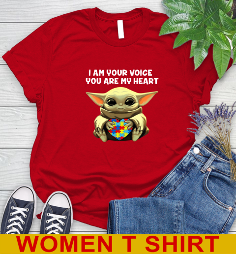 I Am Your Voice You Are My Heart Baby Yoda Autism Awareness Shirt 95