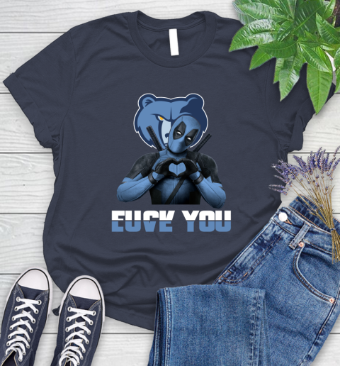 NBA Memphis Grizzlies Deadpool Love You Fuck You Basketball Sports Women's T-Shirt 14