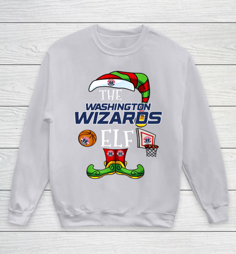 Washington Wizards Christmas ELF Funny NBA Youth Sweatshirt 3