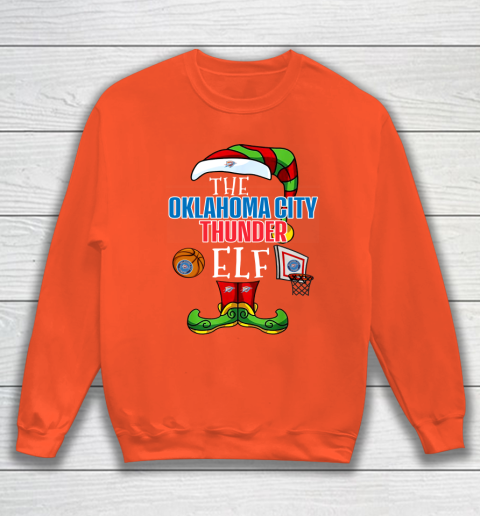 Oklahoma City Thunder Christmas ELF Funny NBA Sweatshirt 3