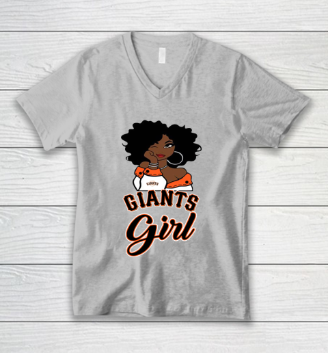 San Francisco Giantss Girl MLB V-Neck T-Shirt 4