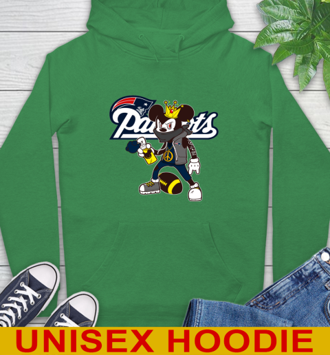 New England Patriots NFL Football Mickey Peace Sign Sports Hoodie 8