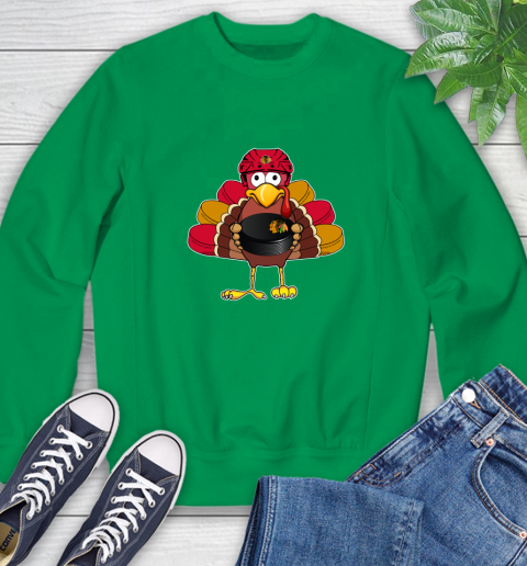 Chicago Blackhawks Turkey Thanksgiving Day Sweatshirt 6