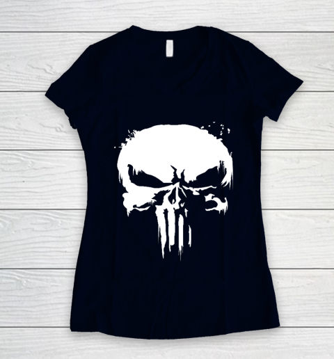 The Punisher Jon Bernthal Frank Castle Punisher Black Essential Women's V-Neck T-Shirt 2