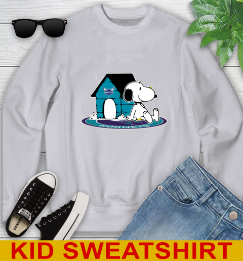 NBA Basketball Charlotte Hornets Snoopy The Peanuts Movie Shirt Youth Sweatshirt 4