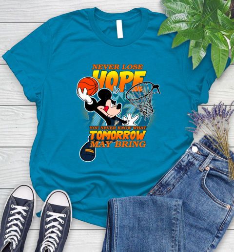 Utah Jazz NBA Basketball Mickey Disney Never Lose Hope Women's T-Shirt 10