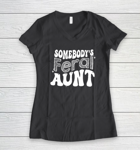 Somebody's Feral Aunt Women's V-Neck T-Shirt - Image 5