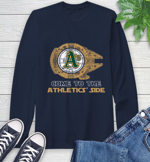 MLB Come To The Oakland Athletics Side Star Wars Baseball Sports Long Sleeve T-Shirt 3