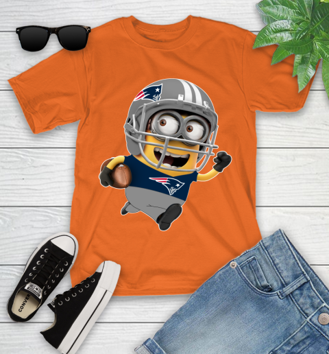 NFL New England Patriots Minions Disney Football Sports Youth T-Shirt 7