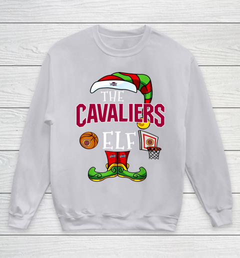 Cleveland Cavaliers Christmas ELF Funny NBA Youth Sweatshirt 3