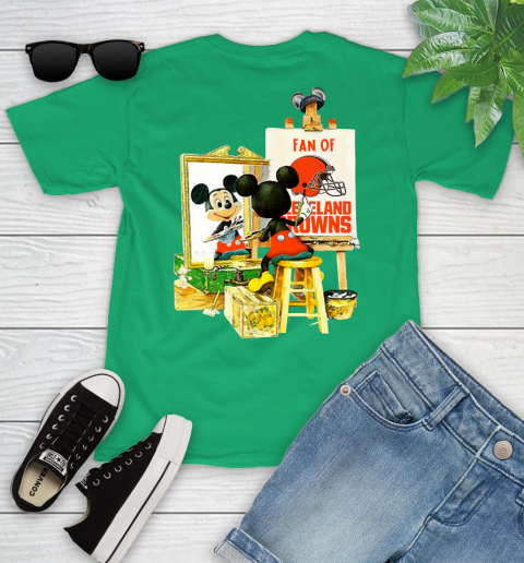 NFL Football Cleveland Browns Mickey Drawing Shirt 100