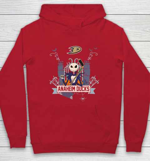 NHL Anaheim Ducks Hockey Jack Skellington Halloween Hoodie 7