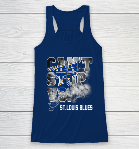 NHL St.Louis Blues Hockey Can't Stop Vs Racerback Tank 6