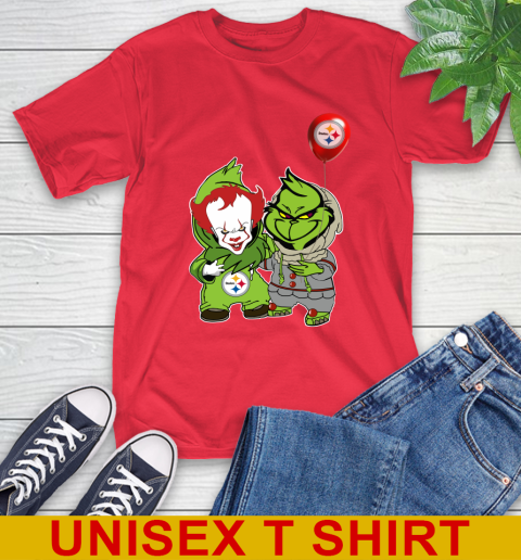 Pittsburgh Steelers Baby Pennywise Grinch Christmas NFL Football T-Shirt 10