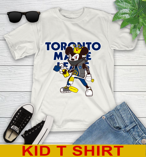 Toronto Maple Leafs NHL Hockey Mickey Peace Sign Sports Youth T-Shirt