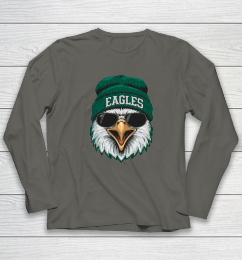Cool Face Eagles With Sunglasses Vintage Funny Long Sleeve T-Shirt 4