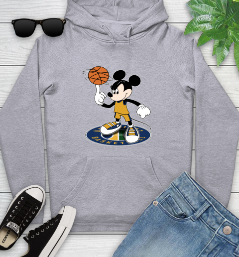 NBA Basketball Utah Jazz Cheerful Mickey Disney Shirt Youth Hoodie 6