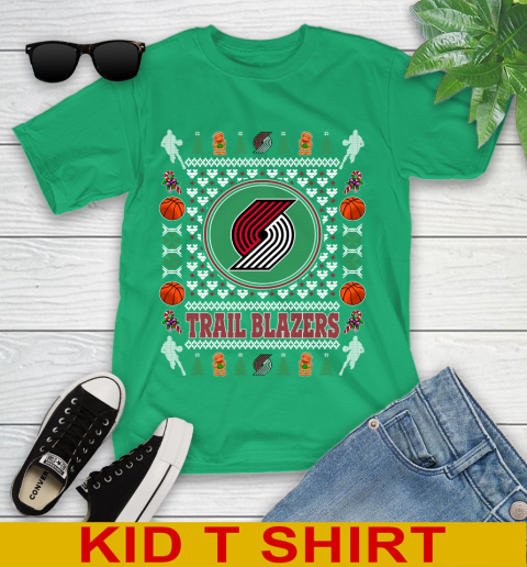 Portland Trail Blazers Merry Christmas NBA Basketball Loyal Fan Youth T-Shirt 7