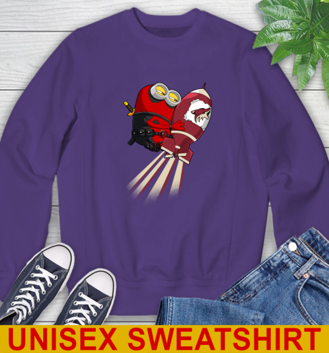 NHL Hockey Arizona Coyotes Deadpool Minion Marvel Shirt Sweatshirt 4